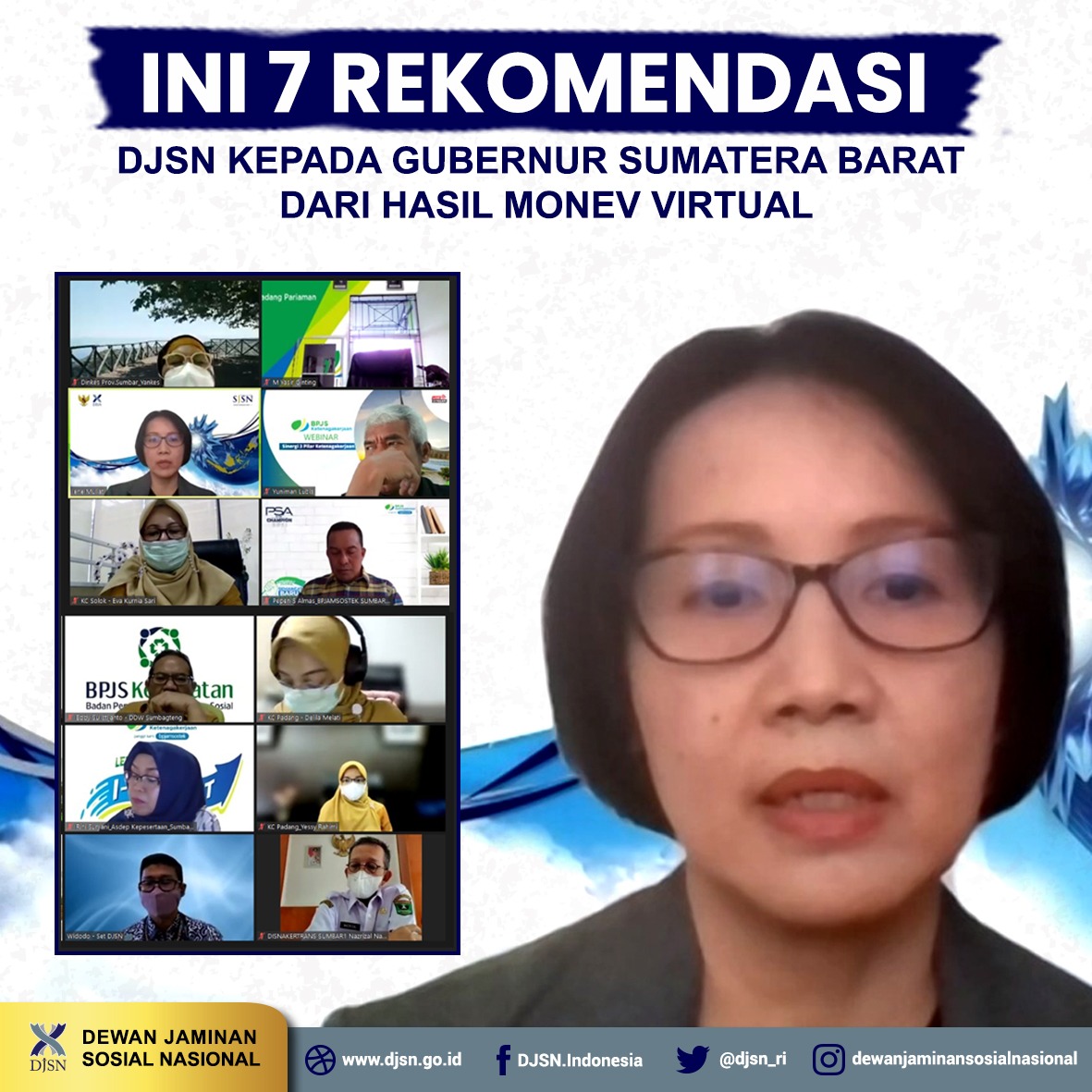 Ini 7 Rekomendasi DJSN kepada Gubernur Sumatera Barat dari hasil Monev Virtual